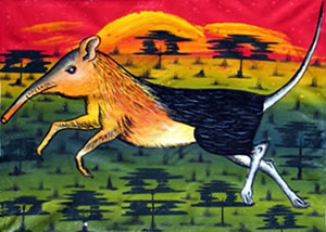 Rhynchocyon by a TingaTinga artist, Dar es Salaam, Tanzania, 2006.